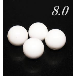 １粒売ビーズ  ホワイト オニキス　(ホワイト　アゲード)　8.0mm玉｜luz
