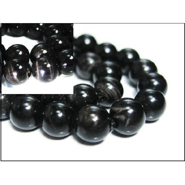 1粒売り 天然石ビーズ ブラックタイガーアイ4.0mm玉 丸玉 ラウンド バラ売り 穴空