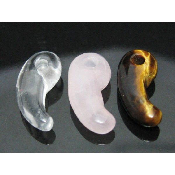 お買い得品 勾玉 ・水晶 ・ローズクォーツ・タイガーアイ 9x20mm (選択)  1個売り パワー...