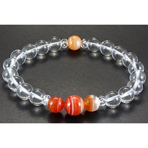 ブレスレット 誕生石 水晶 ８月 サードオニキス Con Imedia Net