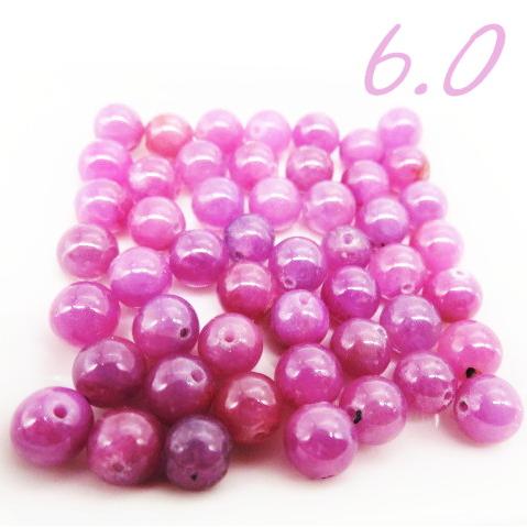 高品質ビーズ ルビー AAA 6.0mm 1粒売り 写真現物