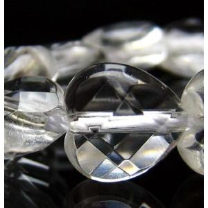 水晶 ハートカット 8mm 1粒売 天然石ビーズ パワーストーン