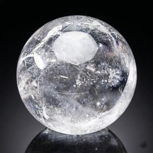 天然石 水晶丸玉 クラック有 50〜55mm玉/1個売り 浄化用 Quartz