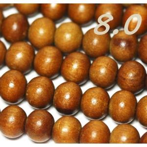 香木ビーズ 白檀 (びゃくだん) 8.0mm玉...の詳細画像2