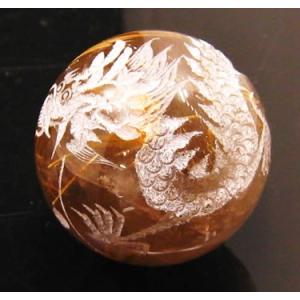ブルールチルクォーツ 11.5mm AAA 1粒売り 天然石ビーズ 穴あき 丸玉