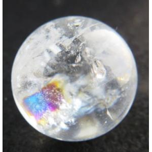 1点物 高品質 天然石 丸玉 レインボー水晶(アイリスクォーツ) 22mm玉 1個 穴無し A｜luz