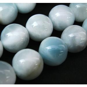 超極上品！！SA級 ラリマー 14.5mm 高級 粒売り (貫通穴) ビーズ 1個