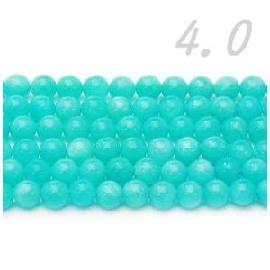 高品質ビーズ アマゾナイト 4.0mm玉 AAA ペルー産 1粒売り ラウンド 丸玉 バラ売り パワーストーン