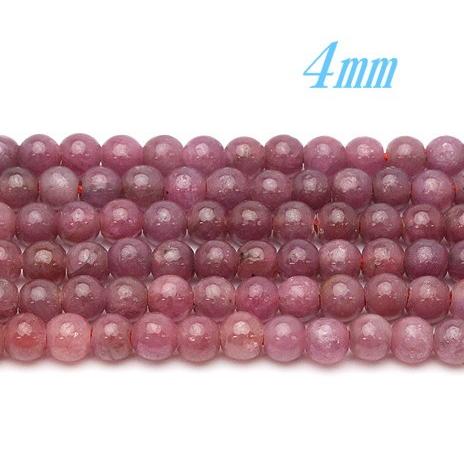 ルビー AA 4.0mm 1粒売り 天然石ビーズ