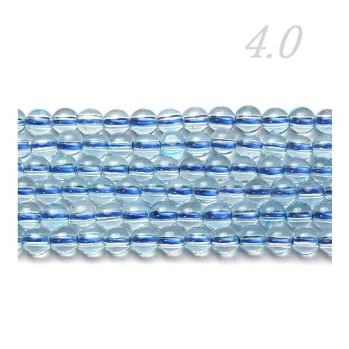 ブルートパーズ 4.0mm玉 AAA 1粒売り 天然石ビーズ １１月の誕生石