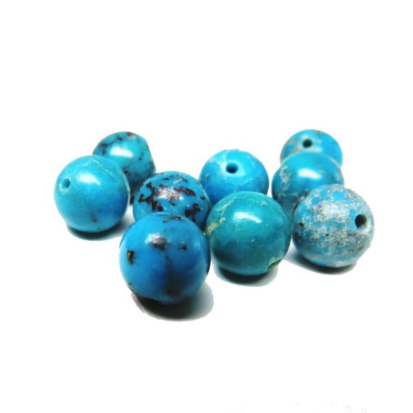 ターコイズ/トルコ石 6.0mm玉 AA 1粒売 天然石ビーズ ラウンド 丸玉 バラ売り 穴空き  ...