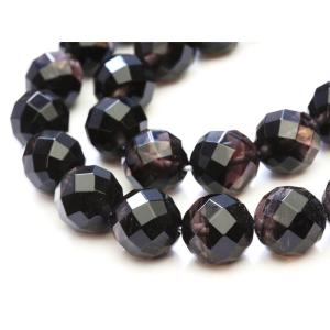 ミッドナイトレースオブシディアン 64面カット 12.0mm玉 1粒売 天然石ビーズ 丸玉 ばら売り...