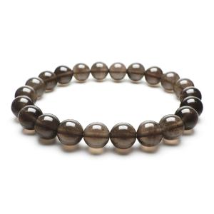 高品質ブレスレット ブラックアイスオブシディアン 8.0mm玉 品質ランク-AAA ラウンド アクセ...