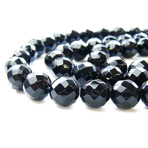 天然石ビーズ オニキス 64面カット 10.0mm玉 1粒売り 丸玉 ばら売り ハンドメイド 手作り...