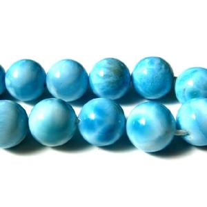 超極上品！！SA級 ラリマー 14.5mm 高級 粒売り (貫通穴) ビーズ 1個