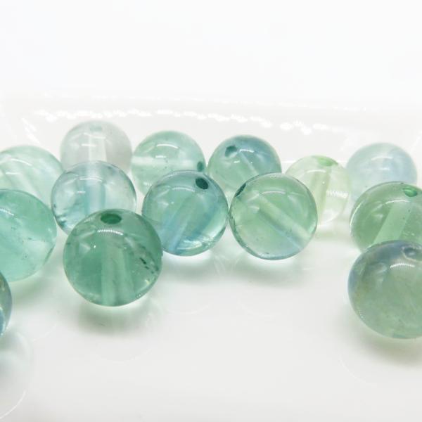 天然石ビーズ グリーンフローライト 8.0mm AA 1粒売り グリーンフローライトビーズ ナチュラ...