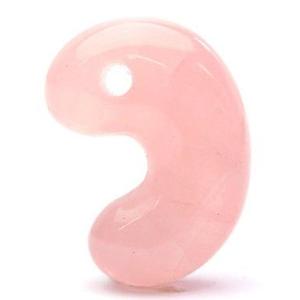 古代勾玉 高品質 ローズクォーツ 20mm