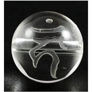 水晶梵字彫刻ビーズ１０/１２mm　【カーン】｜luz
