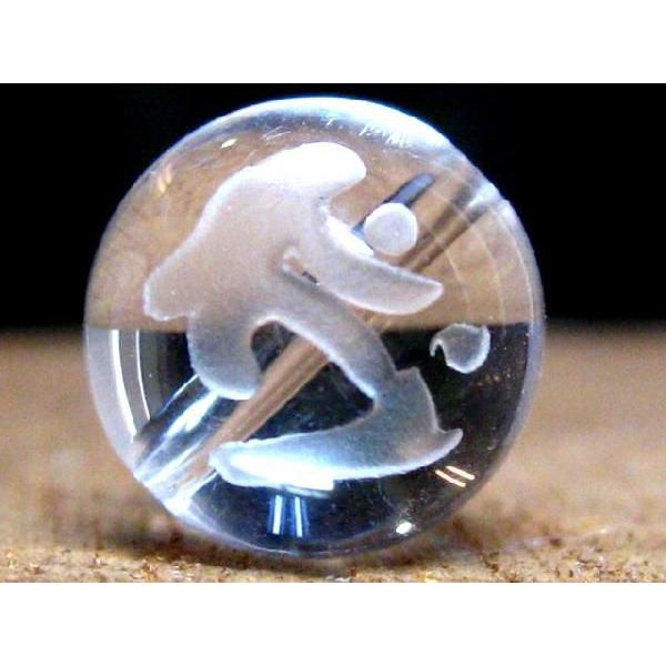 ５０％OFF　水晶梵字彫刻１４mm【タラーク】