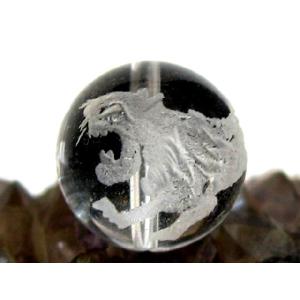 高級彫刻ビーズ 四神彫刻 水晶 12mm玉 【白虎】 1粒 : luz - 通販