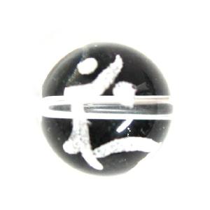 天然石/梵字彫刻水晶ビーズ/タラーク（虚空蔵）12mm/1個｜luz