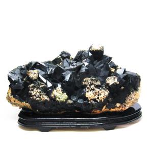 天然原石 黒水晶(モリオン)  クラスター  27.8kg 高さ:約560mmx横:約310mmx厚さ:約156mm｜luz