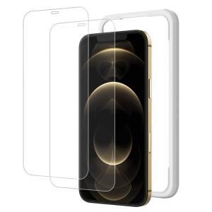 NIMASO ガラスフィルム iPhone12Pro Max 用 強化 ガラス 保護 フィルム ガイド枠付き 2枚セット iphone12promax 用 ガラス保護フィルム｜lvshop