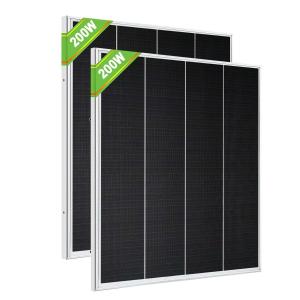 ソーラーパネル 400W　送料無料　12V 発電セット（200Wパネル2枚）単結晶ソーラーパネル 初期不良保証 各種設置ケーブル付き 単結晶  変換効率21%