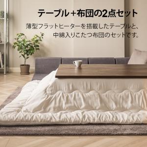 フラットヒーター こたつ布団セット 長方形 1...の詳細画像2