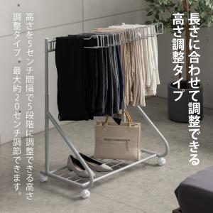 棚付き スラックスハンガーラック キャスター付...の詳細画像3