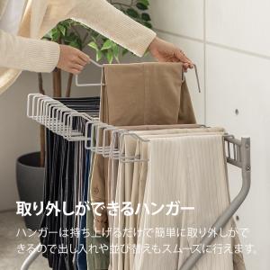 棚付き スラックスハンガーラック キャスター付...の詳細画像5
