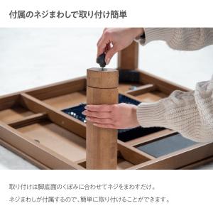 ラウンドこたつ テーブル 正方形 80×80c...の詳細画像4