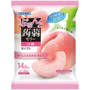 オリヒロ　ぷるんと蒟蒻ゼリーパウチ　白桃　【ORH】