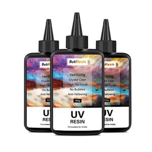 ButiResin レジン液 300g UVレジン液 大容量 ハードタイプ UV‐LED対応 高い透明度 急速硬化 黄変なし 低刺激 DIY レ｜lycrown