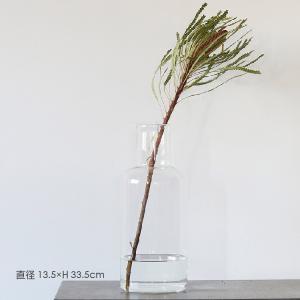 リューズガラス フラワーベース アニュレール 直径13.5cm 高さ33.5cm 花瓶 ガラス クリア 人気 おしゃれ 北欧 シンプル モダン ナチュラル ガーリー