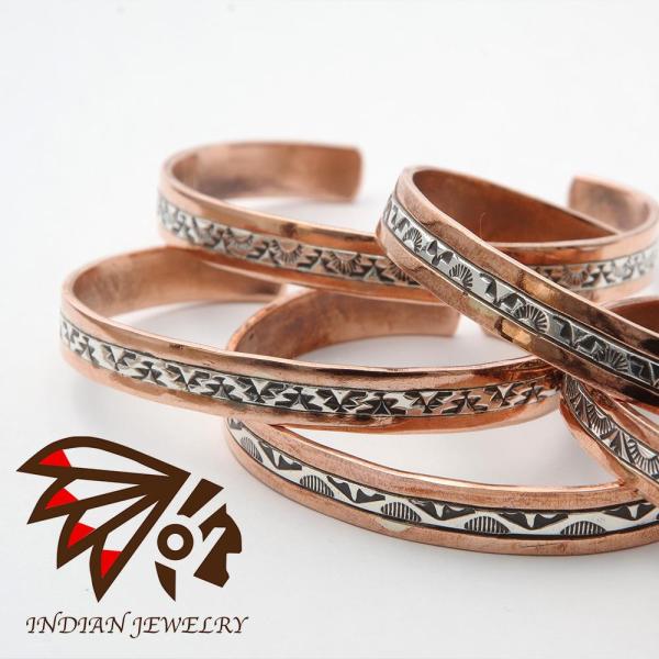 INDIAN JEWELRY Navajo copper×silver Bangle By Wyli...