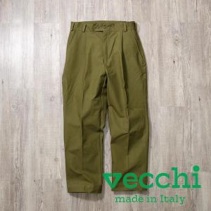 vecchi (ベッキ) Made In Italy Work Pants LIMITED FABRIC イタリア製 ワークパンツ 限定生地 ハンガリーミリタリーカラー｜lymeondish