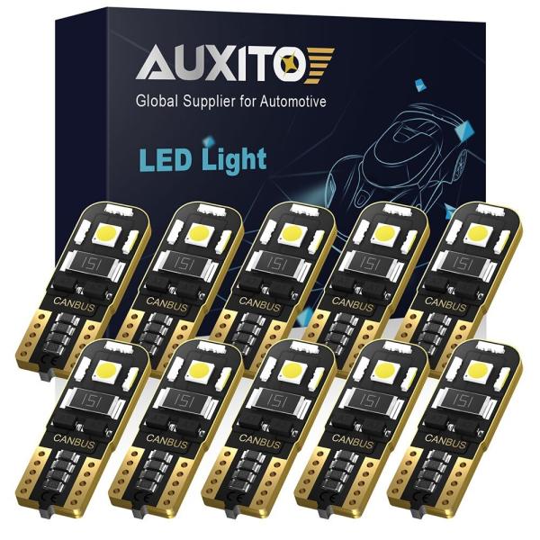 AUXITO T10  2チップ 3030SMD 6チップ020SMD ホワイト 6000k 10個...