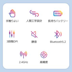ワイヤレスマウス 無線 Bluetooth対応...の詳細画像2
