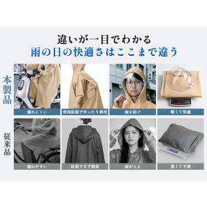 レインコート レディース メンズ 自転車 リュ...の詳細画像4