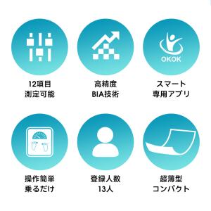 体重計 体組成計 スマホ連携 高精度センサー ...の詳細画像2