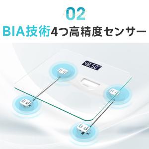 体重計 体組成計 スマホ連携 高精度センサー ...の詳細画像4