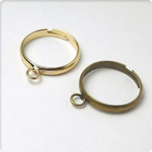 【アクセサリーパーツ】カン付きリングパーツ【ゆうパケット便対...