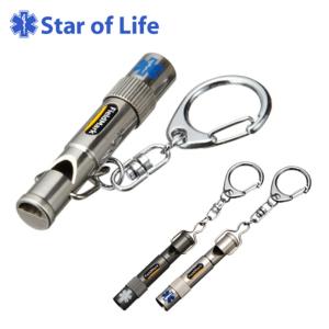 【クリックポスト発送】Star of Life スターオブライフ エクオス LED付き緊急用ホイッスル LEDライト 97dB 大音量 災害時 緊急時 2827-28 2827-29｜m-and-agency