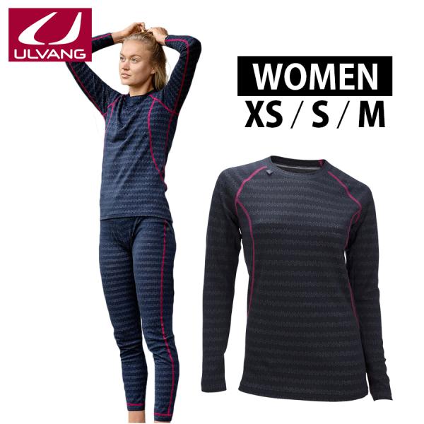 Ulvang 高級ウール 冬用スポーツ 防寒インナー メリノウール ジャガードニット ラウンドネック...