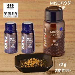 早川みそパウダー 「umami・so」 ゴマみそ 70g 2本セット アウトドアスパイス うまみそ 胡麻味 乾燥味噌 粉末みそ無添加 詰め合わせ アソートセット 調味料 BBQ｜m-and-agency