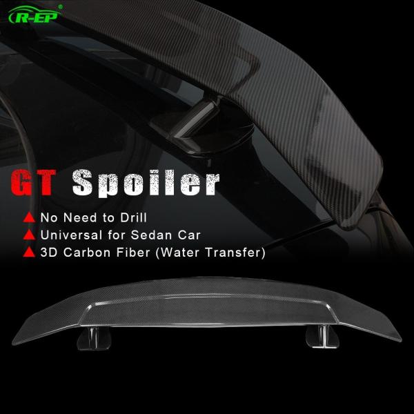 GTウィング ３D リアスポイラー ABS カーボンルック 汎用