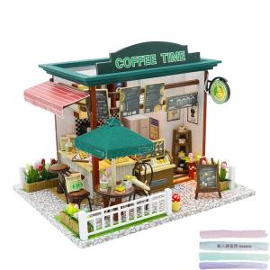 branca 木製ドールハウス 防塵ケース付 ミニチュアハウスDIY