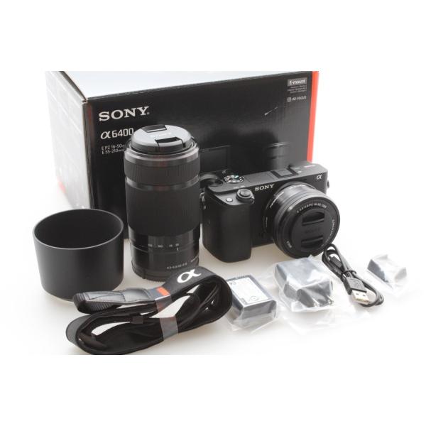 SONY ILCE-6400Y/B α6400ダブル ズームレンズキット　黒　ブラッ ク　ソニーミラ...