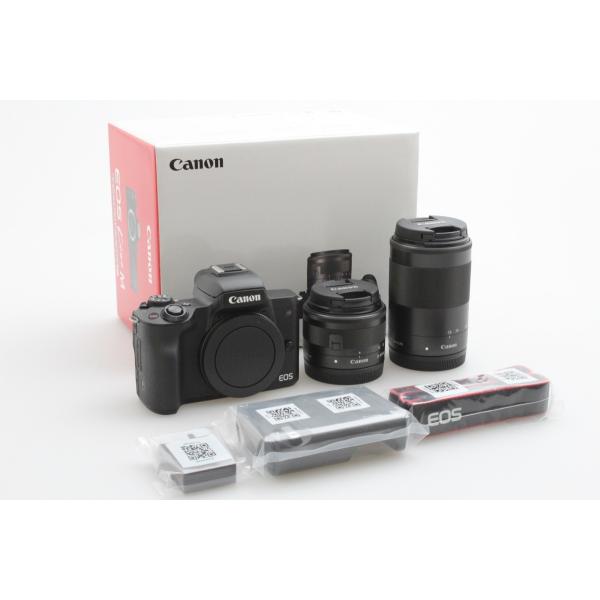 Canon キャノン EOSKissM/B 黒 Black イオスキスエム ダブルズームキット EO...